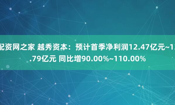 配资网之家 越秀资本：预计首季净利润12.47亿元~13.79亿元 同比增90.00%~110.00%